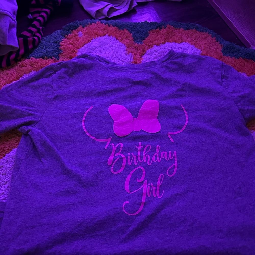 Jumping Beans Gray and Pink Birthday Girl Tee